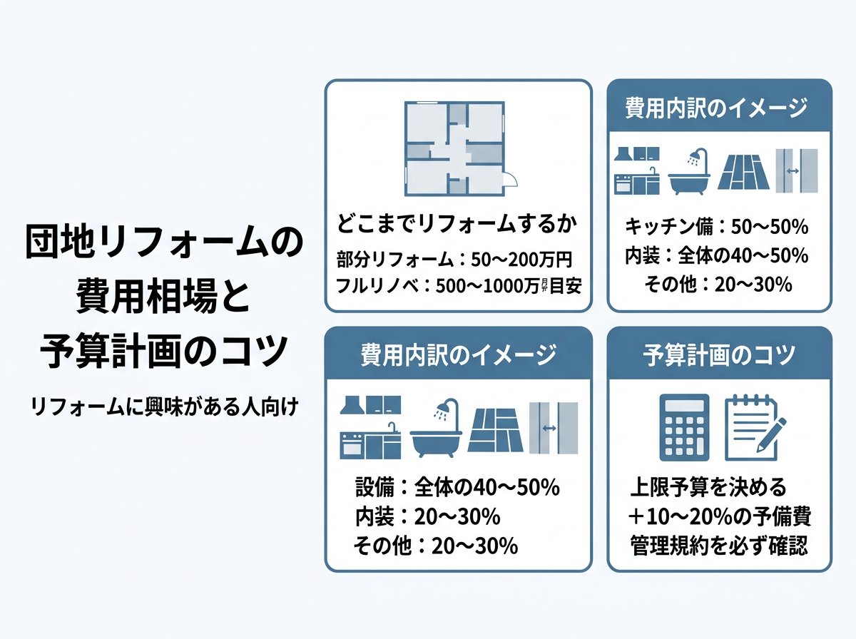 団地リフォームの費用相場と予算計画のコツ