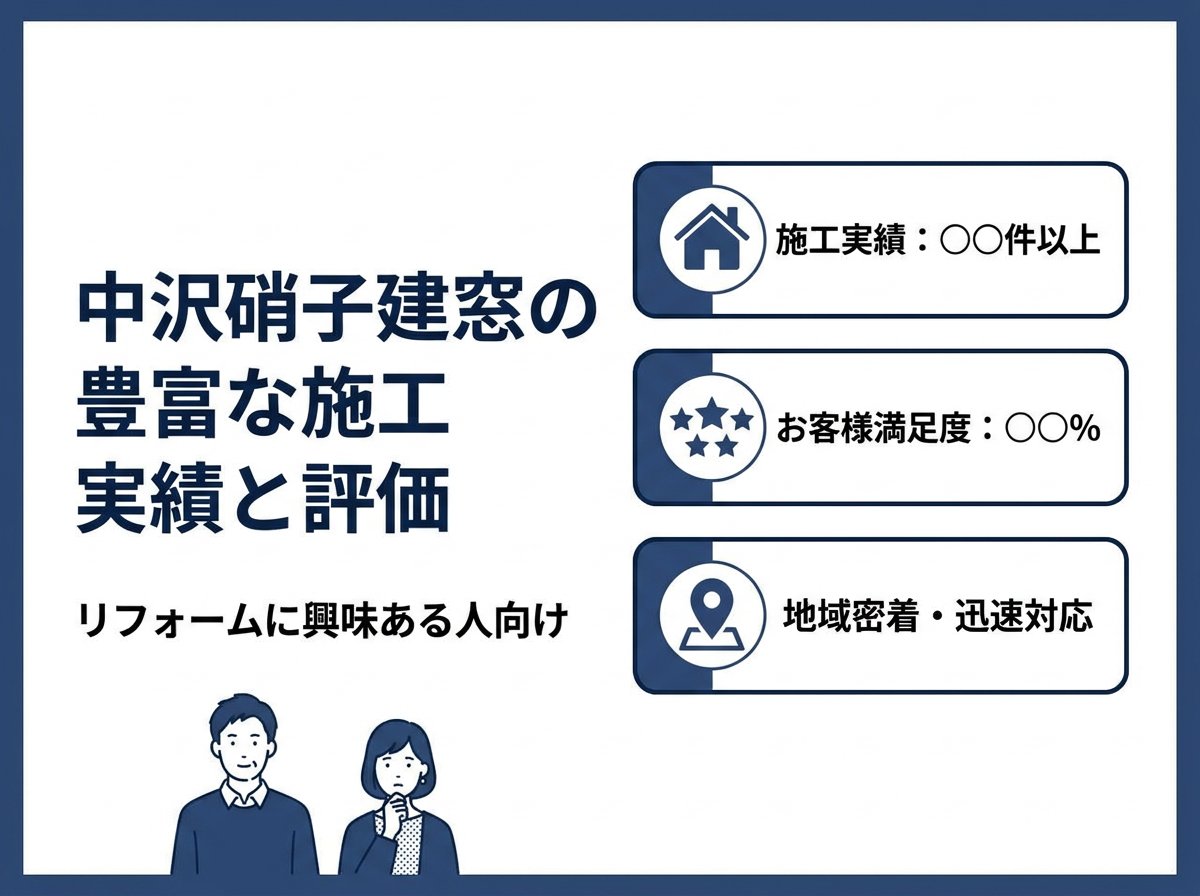 中沢硝子建窓の豊富な施工実績と評価
