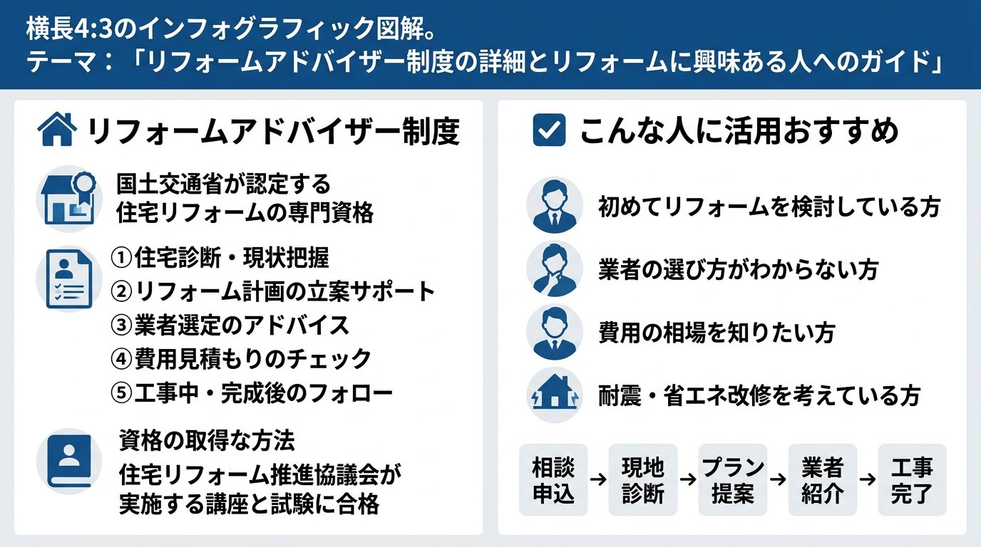 リフォームアドバイザー制度の詳細