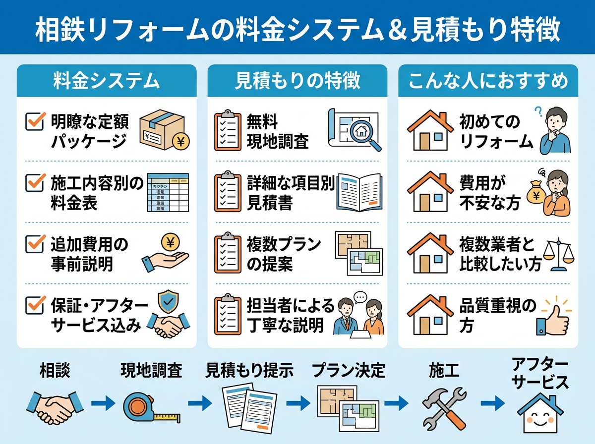 相鉄リフォームの料金システムと見積もりの特徴