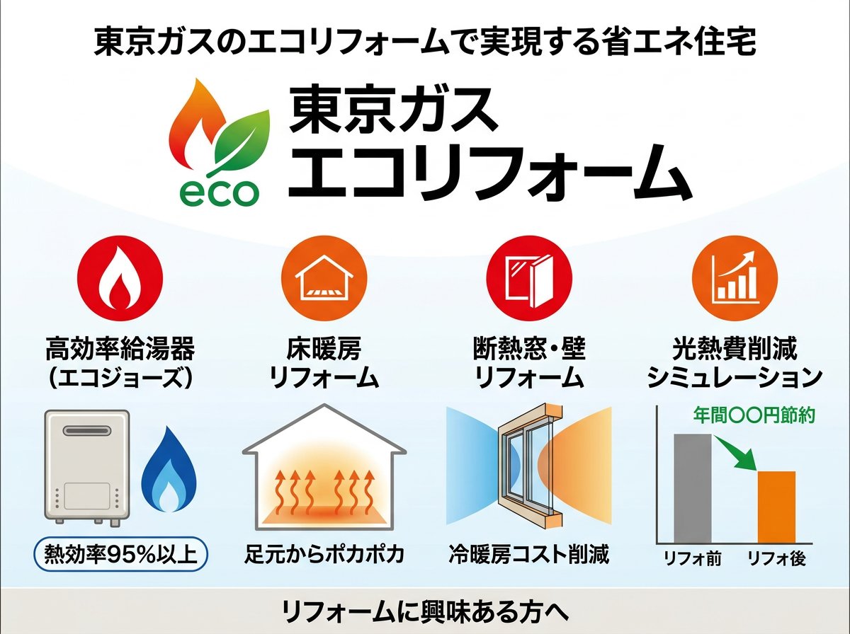 東京ガスのエコリフォームで実現する省エネ住宅